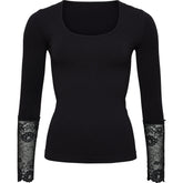 Mary Blouse w.lace LS